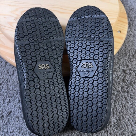 SAS Alpine Ankle Boots Women Size 8 Extra Wide Black Pebbled Leather Made in USA - Picture 8 of 8